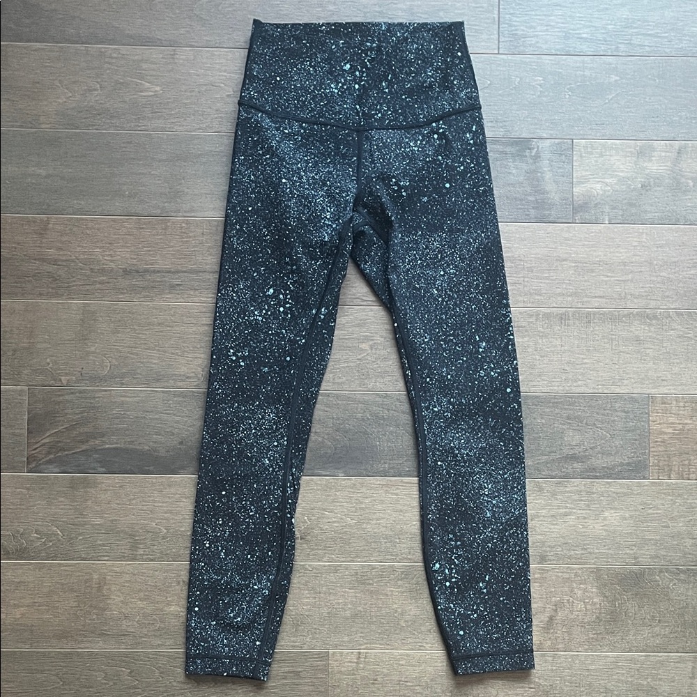 Lululemon Align Printed Splatter Athletic Yoga Leggings Size 4 Athleisure - Picture 5 of 7